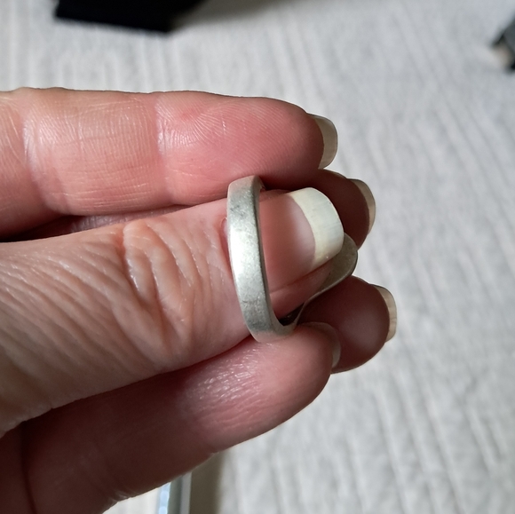 Sculptural Vintage 1960s Mexican Handmade Sterling Silver Modernist Ring - Picture 3 of 10